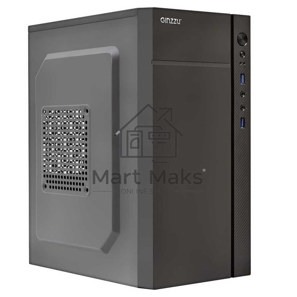 Компьютерный корпус Ginzzu B250 2*USB 3.0,AU w/o PSU