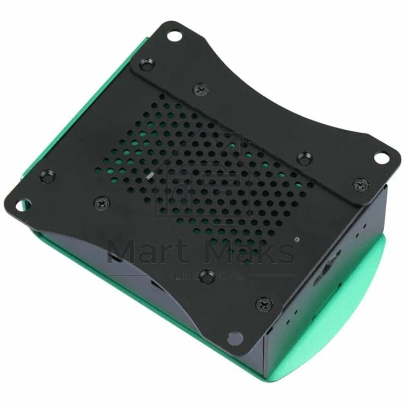 Корпус перфорированный Qumo с доп.креплением, Aluminum Case, Raspberry Pi 4B, green(RS037)