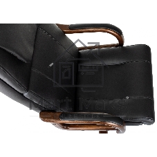 Кресло руководителя Бюрократ T-9933Walnut черный, эко.кожа, крестов. металл/дерево