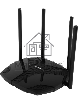 Роутер Mercusys MR70X AX1800 Dual-Band WiFi 6 Router, 574 Mbps at 2.4 GHz + 1201 Mbps at 5 GHz,4× Fixed External Antennas, 3× Gigabit LAN Ports, 1× Gigabit WAN Port, 1024-QAM, OFDMA, Router/Access Point Mode, MU-MIMO, WPA3, TWT, BSS Color