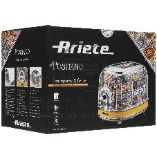 Тостер Ariete Positano 155 желтый, 810 Вт, 2 слота