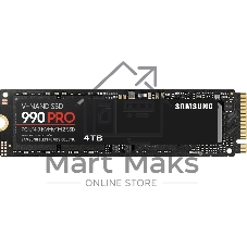 Накопитель SSD Samsung 990 PRO, 4Tb, PCIe 4.0 x4, M.2 2280, NVMe, R/W 7450/6900