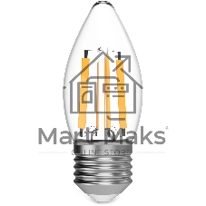 Лампа филам. Gauss Filament 11Вт цок.:E27 свеча св.свеч.белый теп. (упак.:10шт) (103802111)