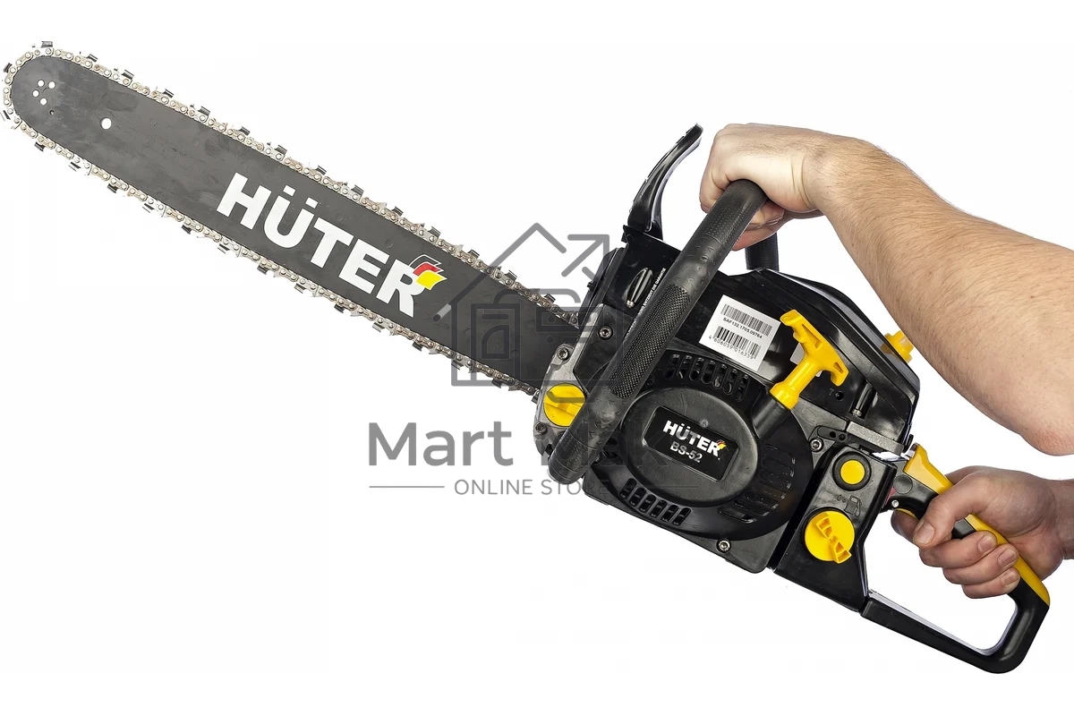 Бензопила Huter BS-52 70/6/32.4квт, 52 см3, бак 0,55 л, антивиб. система, шина 50см/20