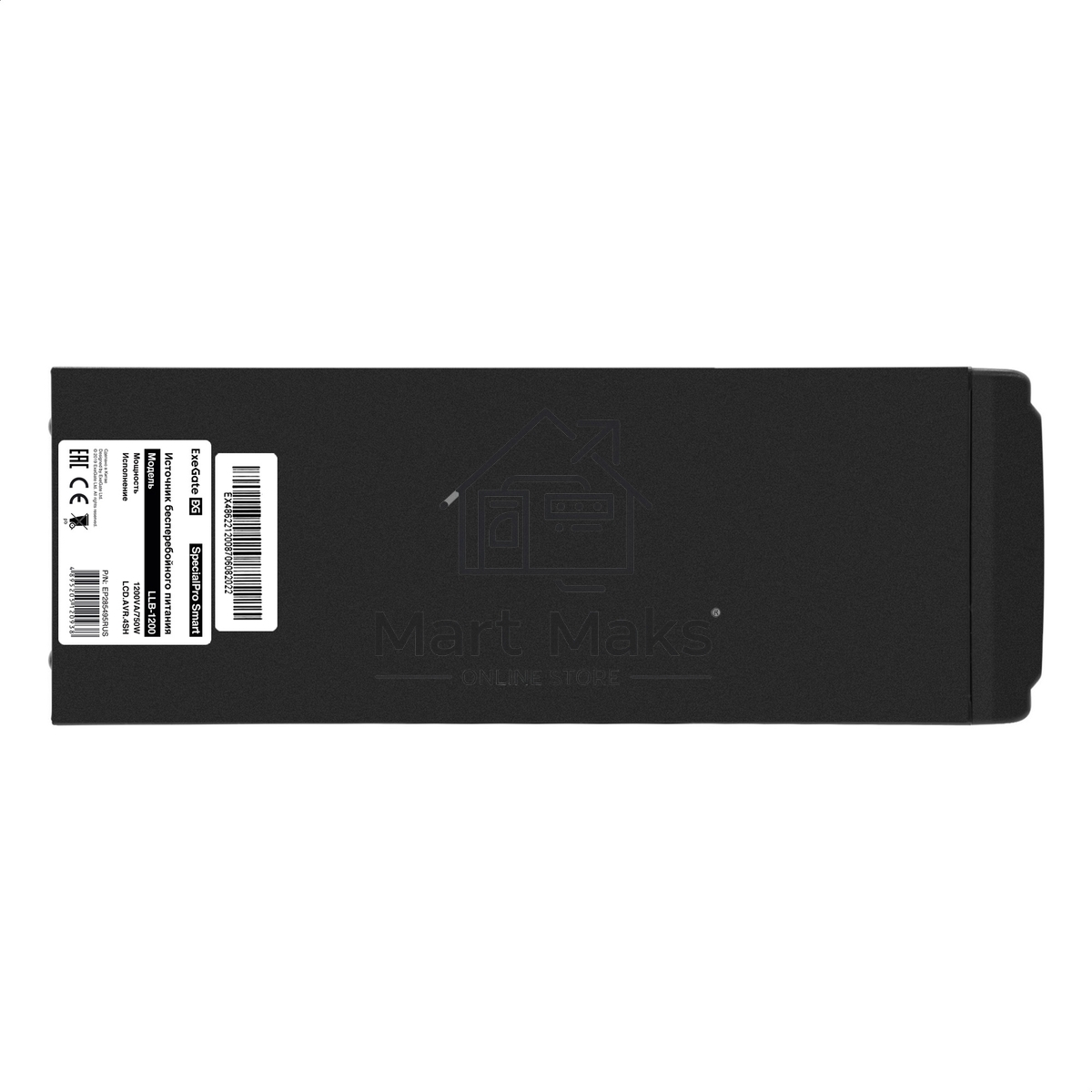 Источник бесперебойного питания ExeGate SpecialPro Smart LLB-1200.LCD.AVR.4SH <1200VA/750W, LCD, AVR, 4*Schuko, Black>