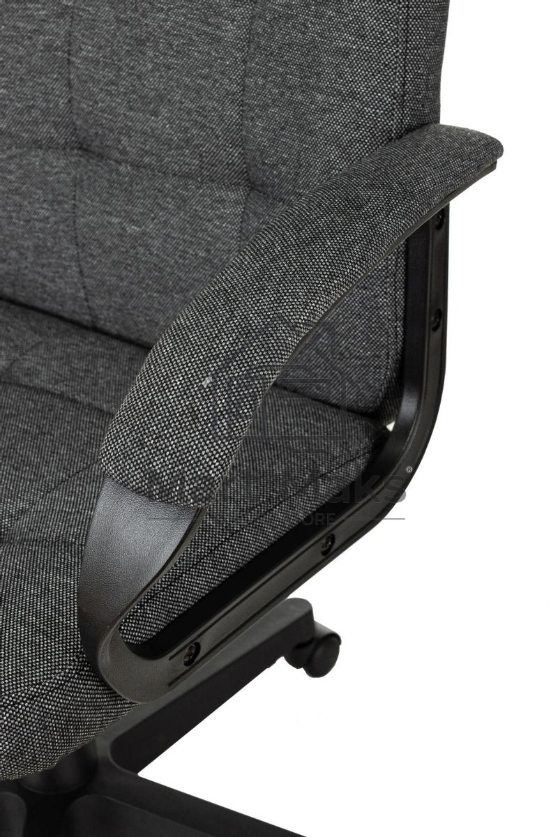 Кресло руководителя Бюрократ CH 002 Fabric 3C1 серый, крестов. пластик