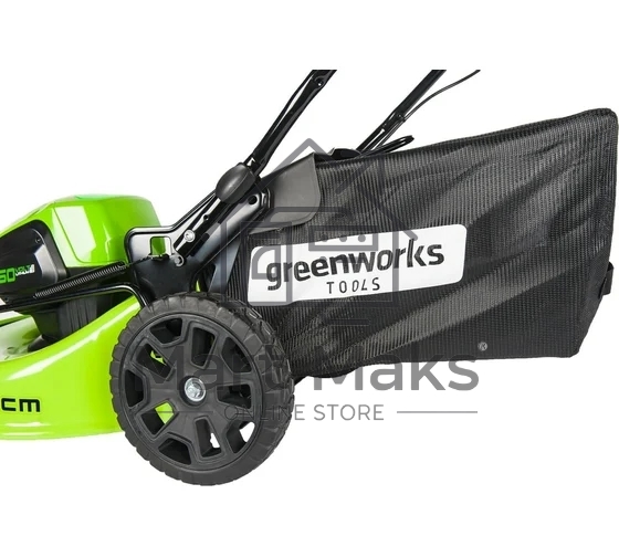 Газонокосилка аккумуляторная GreenWorks GD60LM46HPK4, 60V, 46 см, бесщеточная, с 1хАКБ 4 А.ч. и ЗУ (2502807UB)