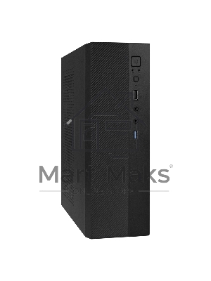 Компьютерный корпус Desktop ExeGate EX291267RUS MI-301U (mATX/mini-ITX, без БП, 1*USB+1*USB 3.0, аудио, черный)