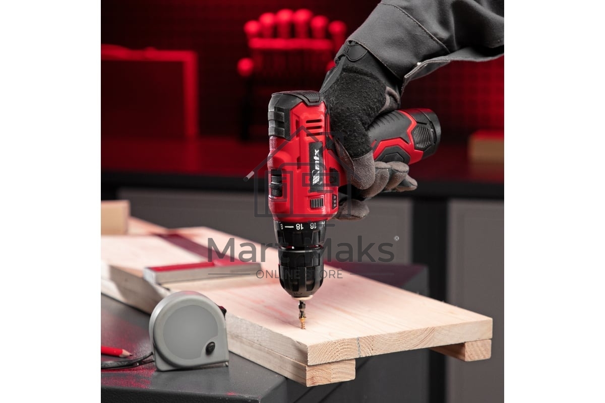 Дрель-шуруповерт аккумуляторная MTX MCDL-12-02P, Аккумуляторная, 12В, 2 АКБ, Кейс