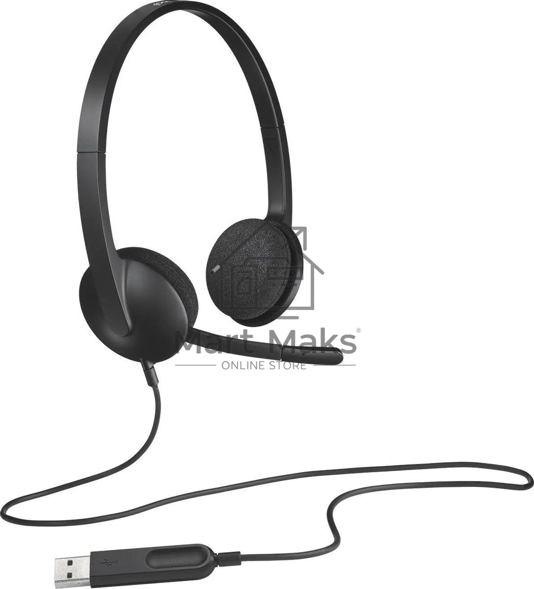 Гарнитура проводная Logitech Headset H340 USB graphite
