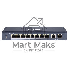 Коммутатор iFLOW F-SW-EU410POE-V/L, 8×100 Мбит/с PoE + 2×1 Гбит/с, неуправляемый