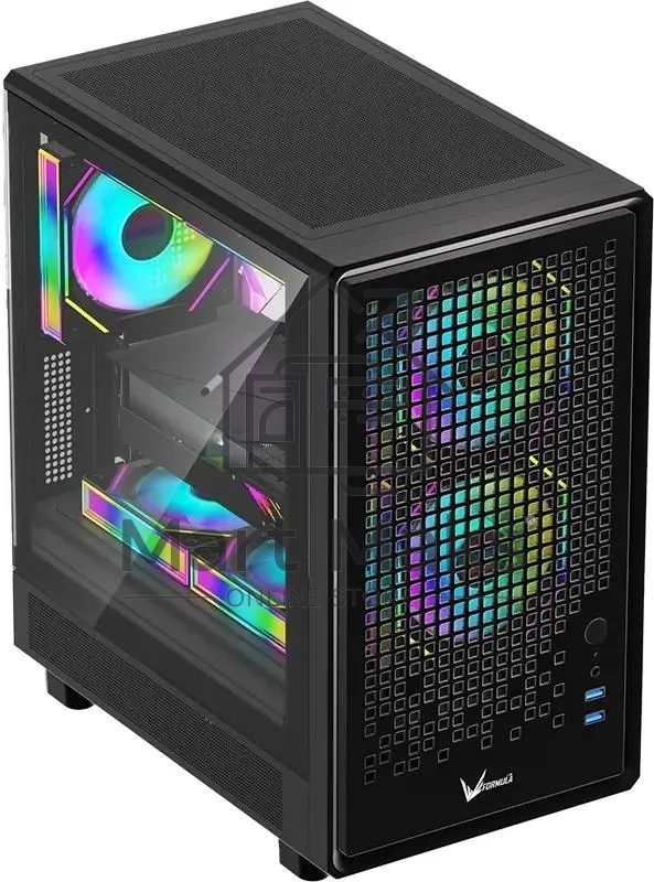 Компьютерный корпус Aerocool / Formula Air Mesh G2 черный без БП mATX 3x120mm 2xUSB3.0 audio