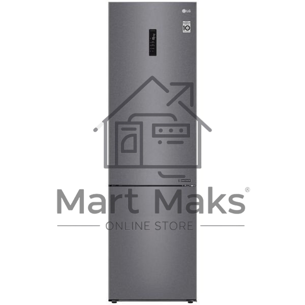 Холодильник LG GA-B509CLSL графитовый двухкамерный 277/107л морозилка снизу, No Frost
