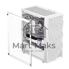 Компьютерный корпус без блока питания PCCOOLER C3B310 WH, Mesh Mid Tower, White, TG, 0.4 SPCC, no fans mATX, mITX 160/340/170мм 1x2.5