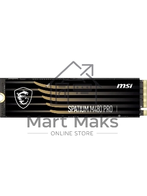 Накопитель SSD MSI SPATIUM M480 PRO, 2Tb, M.2 2280, PCIe 4.0 x4, NVMe, R/W 7400/7000