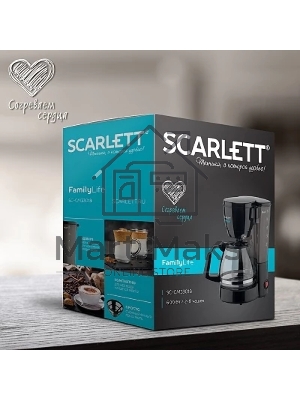 Кофеварка капельная Scarlett SC-CM33018 черный, исп. кофе - молотый, 0.75 л, 600 Вт.