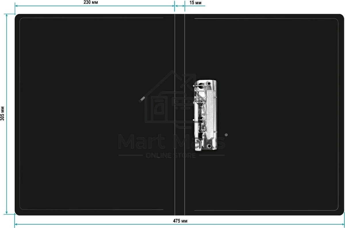 Папка с металлическим зажимом Buro -ECB04CBLACK A4, пластик, 0.5мм, черный