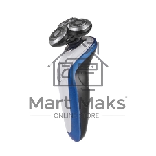 Электробритва Centek CT-2152 (сер/бел/син) 5 ВТ, 3 плав. головки, аккумулятор+работа от сети