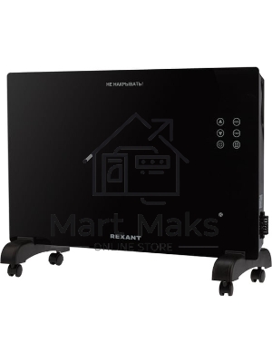 Конвектор Rexant 60-0113, черный, 1500 Вт, 12 м2, электронный термостат, Wi-Fi