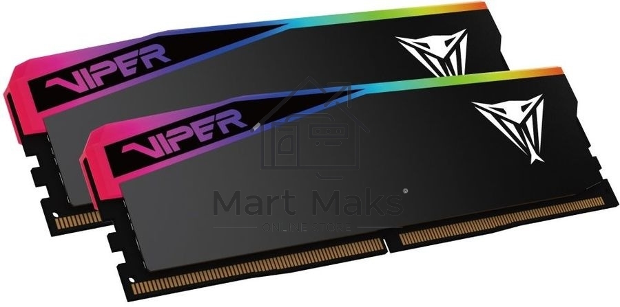 Оперативная память Patriot Memory Viper Elite 5 Ultra RGb RTL Gaming VEUR564G6028K DDR5 2x32Gb 6000MHz PC5-48000 CL28 DIMM 288-pin 1.4В kit single rank с радиатором Ret