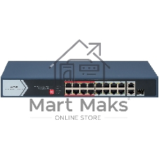 Коммутатор iFLOW F-SW-EU418POE-V/L, 16×100 Мбит/с PoE + 2×1 Гбит/с, неуправляемый
