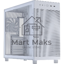 Корпус ASUS Prime AP303 TG, Midi-Tower, белый, 1 x 120 мм
