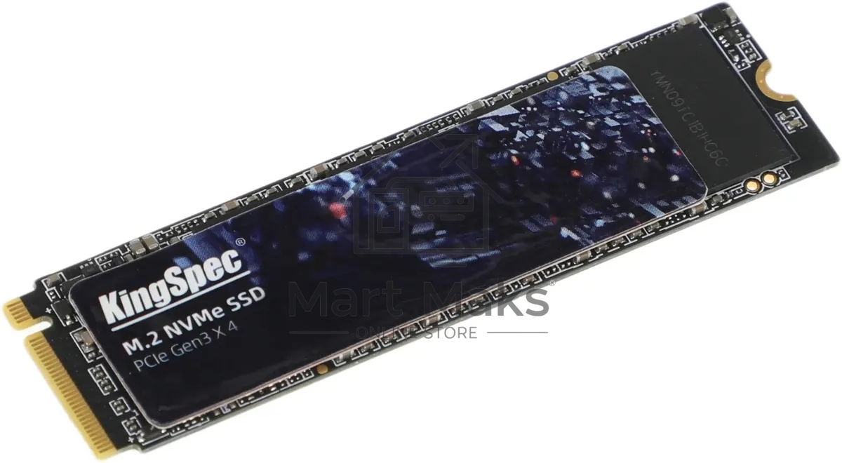 Накопитель SSD KingSpec NE-1TB, 1024GB, PCIe 3.0 x4, M.2 2280, NVMe, R/W 2400/1900