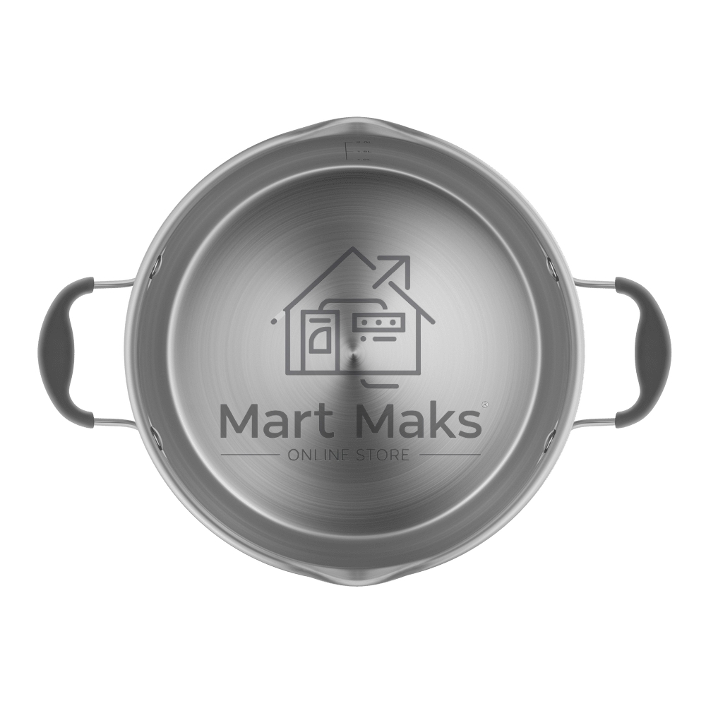 Кастрюля Maunfeld LAURA MCS31S08GR из нержавеющей стали со стеклянной крышкой, 20 см, 3,1 л.
