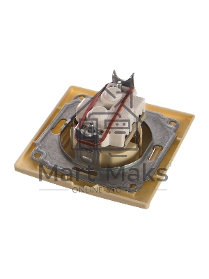 Розетка 1-м СП Кварта 16А РСб10-3-ККм с защ. крышкой с заземл. IP20 крем. ИЭК ERK15-K33-16-DM