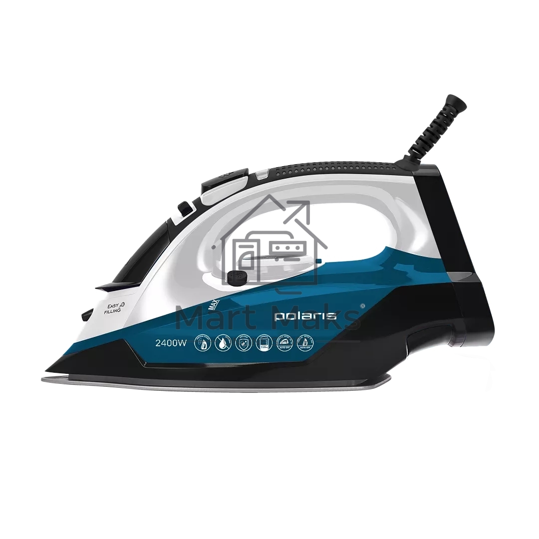 Утюг  Polaris PIR 2420AK с отпар., Белый/Бирюзовый