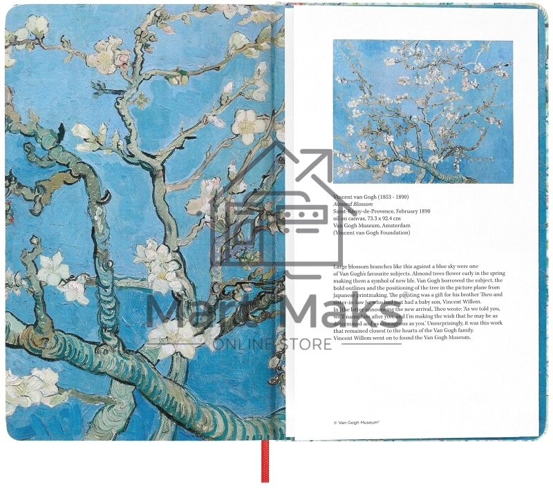 Блокнот Moleskine LIMITED EDITION VAN GOGH MUSEUM SKARTQP063VANGOGH Large 130х210мм, 104 страниц, нелинованный, твердая обложка, светло-зеленый
