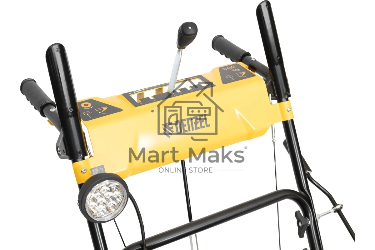 Бензиновая снегоуборочная машина SBM 610, 212cc, ручной старт, фара Denzel