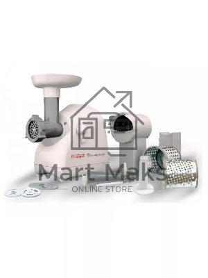 Мясорубка электрическая Белвар КЭМ-П2У 302-11 белый, 1500 Вт, 1.8 кг/мин, реверс, насадки - 6