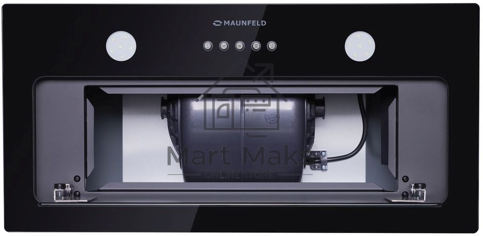 Вытяжка встраиваемая Maunfeld Trapeze 601GG черный, 60 см, 1150 куб. м/ч, 54 дБ