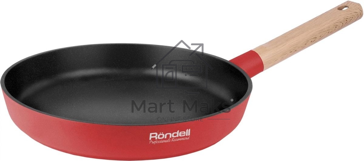 Сковорода Rondell Red Edition RDA-1004, 24см, без крышки, красный