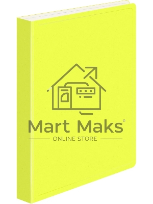 Папка с металлическим пружинным скоросшивателем Бюрократ Double Neon DNE07PYEL A4, пластик, 0.7мм корешок 27мм, карман продольный внутренний, желтый