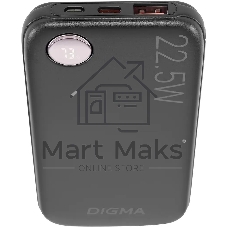 Портативный аккумулятор Digma DGPF10B 10000mAh QC3.0/PD3.0 22.5W 3A USB-A/USB-C черный