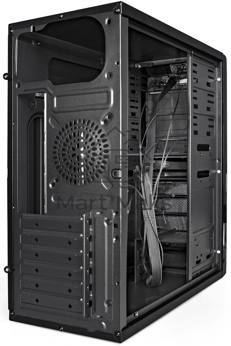 Компьютерный корпус Miditower ExeGate XP-329S-UNS350 (ATX, БП UNS350 с вент. 12см, 2*USB, аудио, черный)