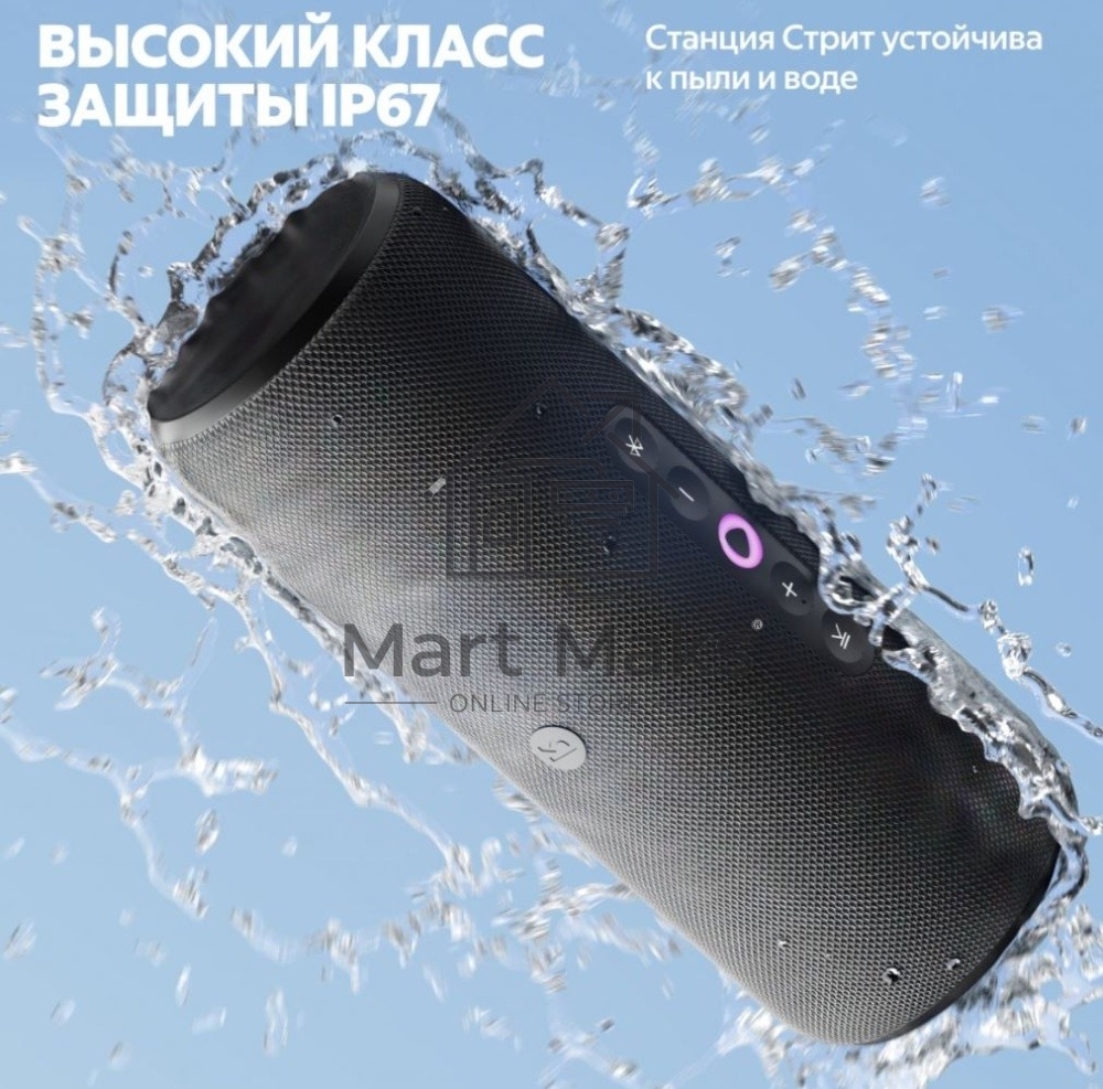 Умная портативная колонка Яндекс Станция Стрит с Алисой, модель YNDX-00030GRY (серый)