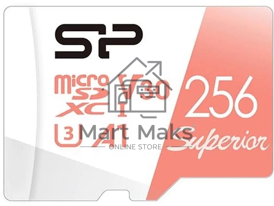 Флеш карта microSD 256GB Silicon Power Superior A1 microSDXC Class 10 UHS-I U3 100/80 Mb/s