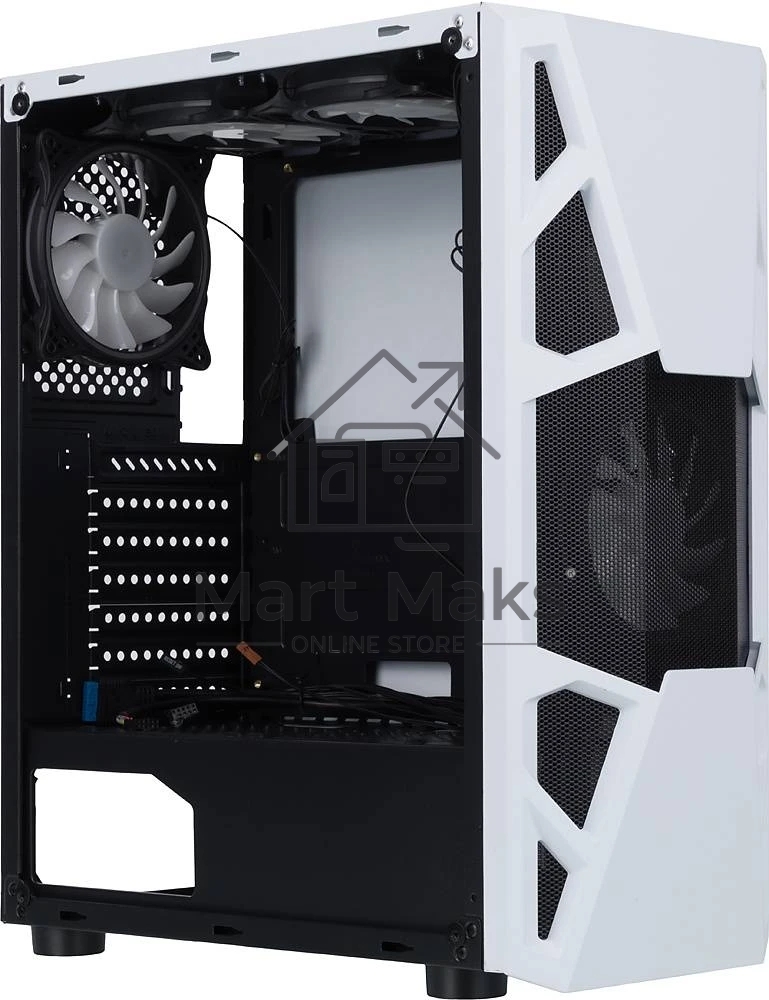 Компьютерный корпус AeroCool / Formula CL-3303W RGB белый без БП ATX 6x120mm 2xUSB2.0 1xUSB3.0 audio bott PSU