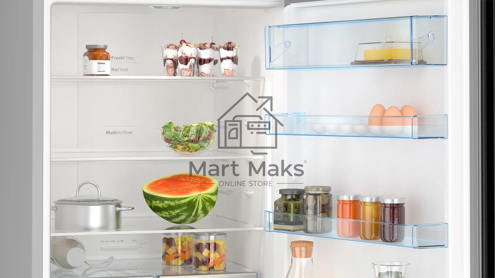 Холодильник Bosch KGN56CX30U нержавеющая сталь двухкамерный 400/105л морозилка снизу, No Frost