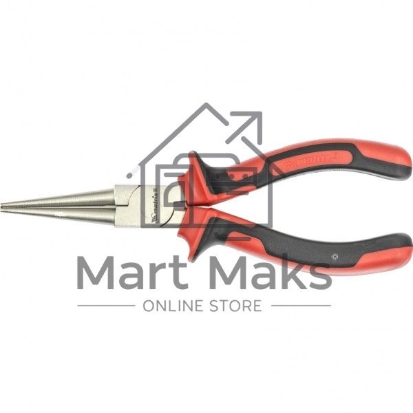 Круглогубцы Matrix 17355 NICKEL 160 мм, никелированные, двухкомпонентные рукоятки