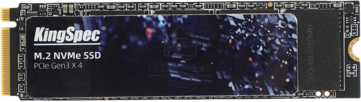 Накопитель SSD KingSpec NE-1TB, 1024GB, PCIe 3.0 x4, M.2 2280, NVMe, R/W 2400/1900