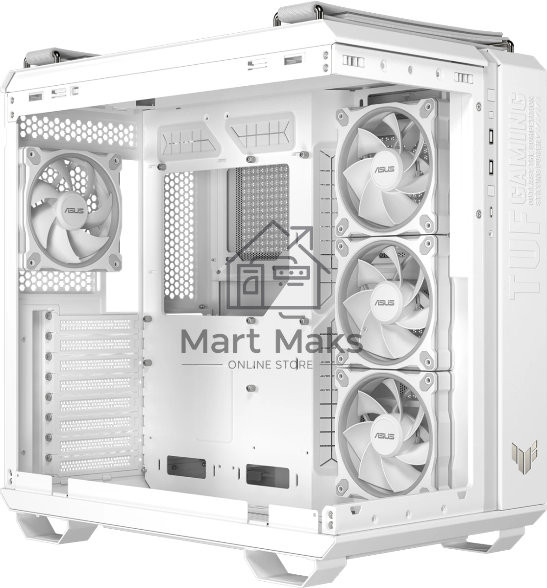 Компьютерный корпус ASUS TUF GAMING GT502 HORIZON TG ARGB белый