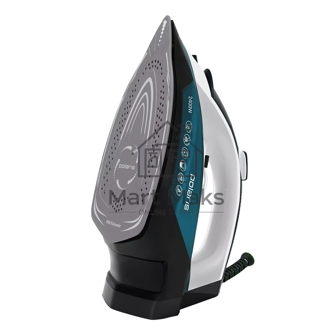 Утюг  Polaris PIR 2420AK с отпар., Белый/Бирюзовый