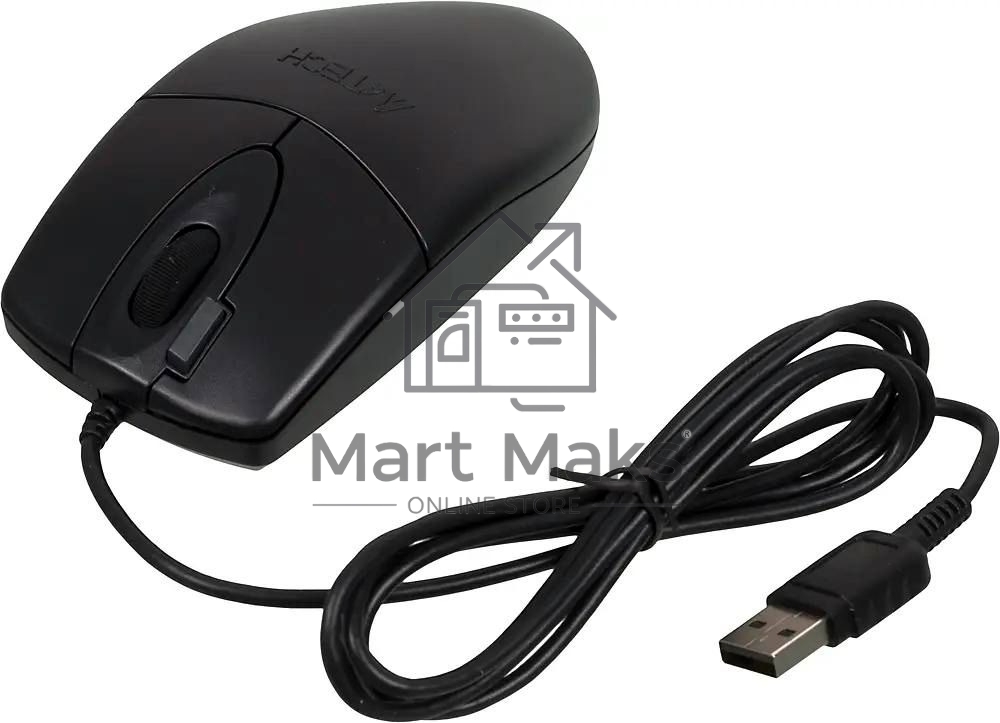 Мышь проводная A4Tech OP-620D черный, 1000 dpi, USB, кнопки - 4