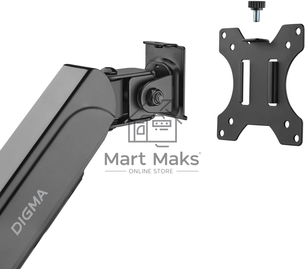 Кронштейн для мониторов ЖК Digma D-MM201 черный 17
