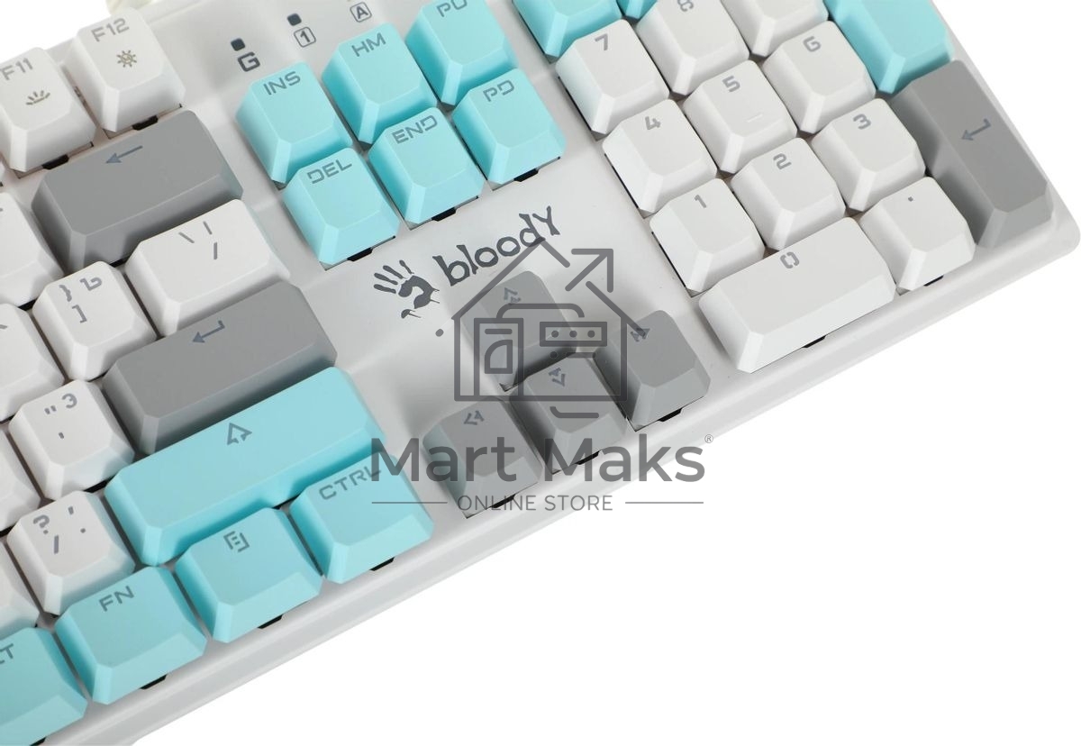 Клавиатура проводная A4Tech Bloody S510N USB белый