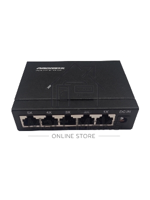 Коммутатор неуправляемый NEOMAX NMS-105P-1000-S, 5 портов 1000 Mbps, металл